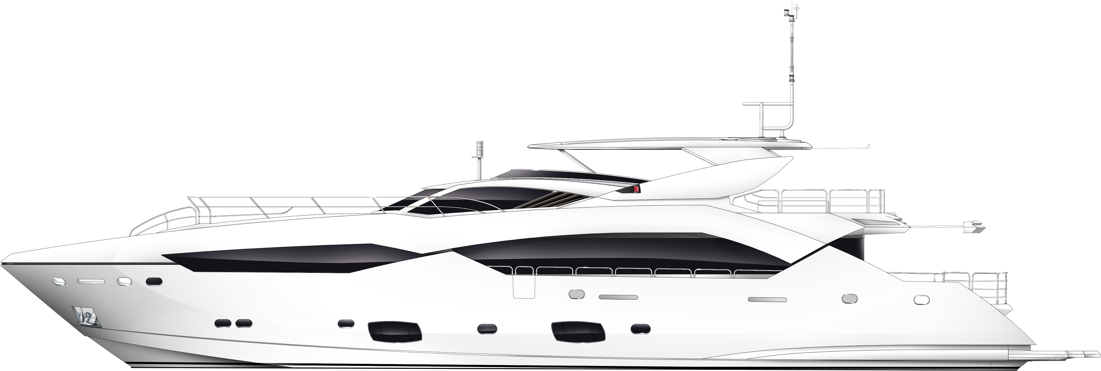 Ship, Yacht Png Image - Clip Art Yacht Png (3497x1181), Png Download