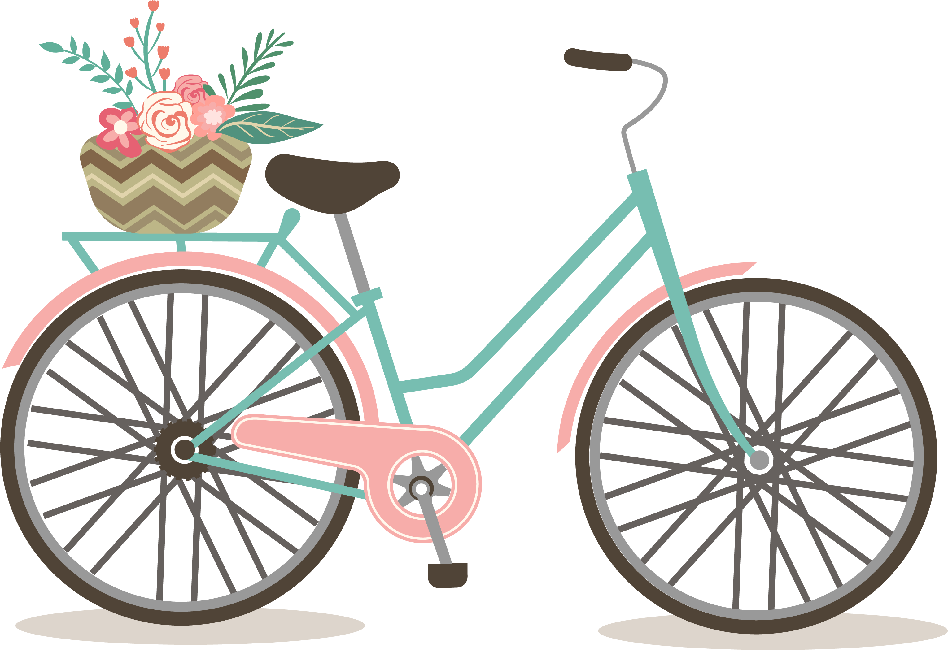 19 Biking Clipart Library Download Watercolor Huge - Free Bicycle Clip Art (3300x2550), Png Download