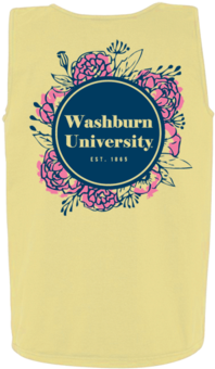 Washburn University Watercolor Flower Comfort Colors - Label (480x360), Png Download