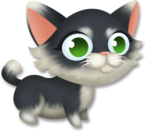 Tuxedo Kitten - Hay Day Gattino Bianco E Tigrato (589x589), Png Download
