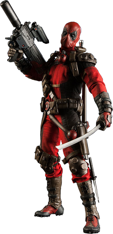 Deadpool 1/6th Scale Action Figure - Deadpool - 1:6 Scale 12" 1:6 Scale Action Figure (371x765), Png Download