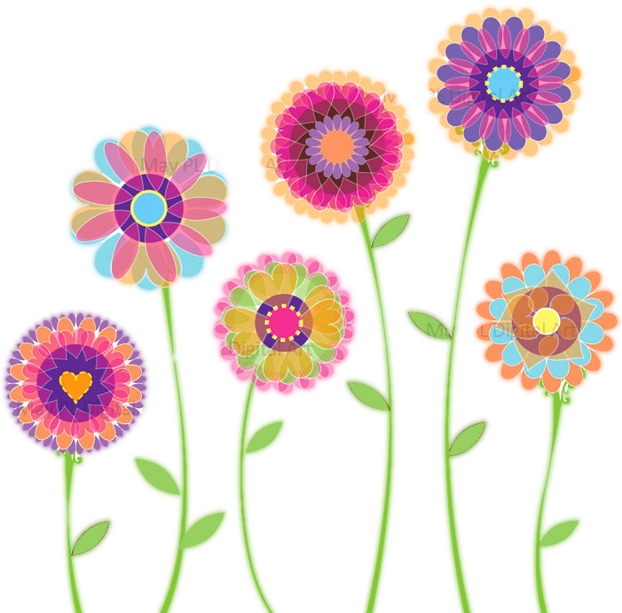 Blue Floral Clip Art, Children Watercolor Flower, Floral - Spring Flower Clipart Free (700x700), Png Download