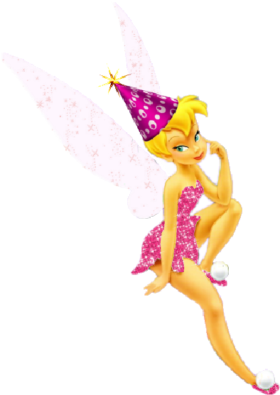 Pink Sparkles Png - Cartoon Tinkerbell (400x600), Png Download