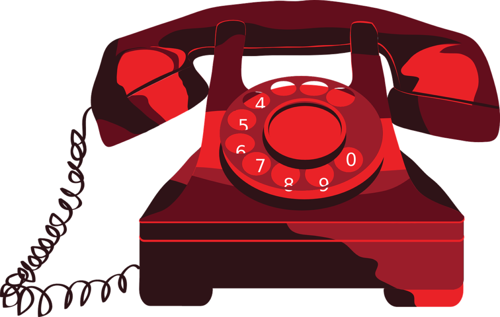 Red Telephone Png - Old Telephone Clip Art (960x611), Png Download