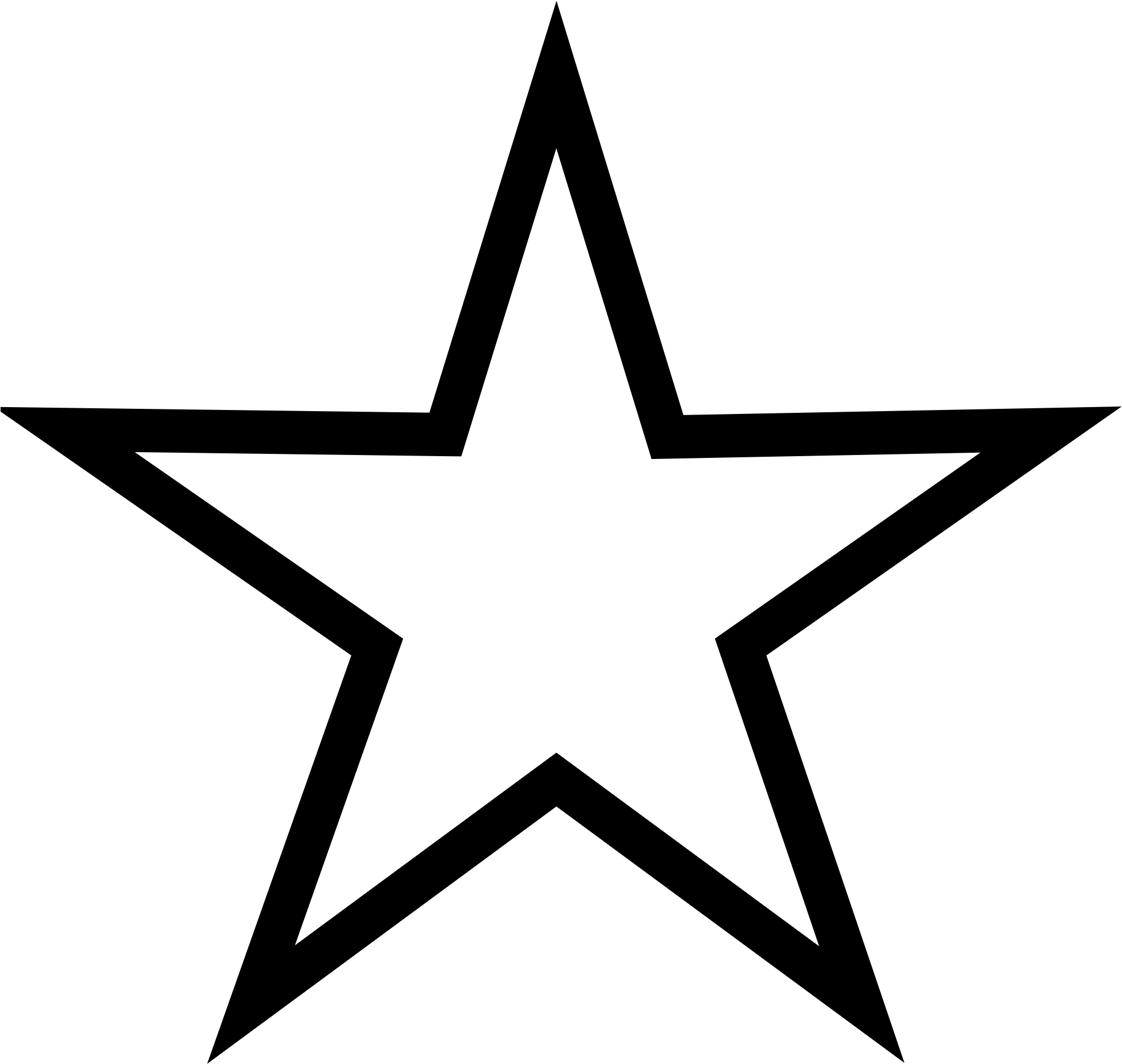 White Star Vector - Star Black And White Png (1969x1952), Png Download
