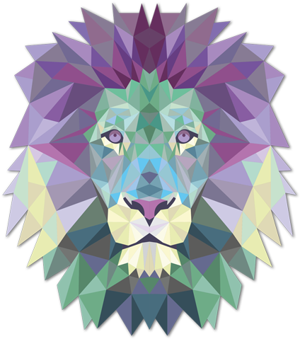 Lion Head Origami - Fondos De Pantalla Geometricos (490x490), Png Download