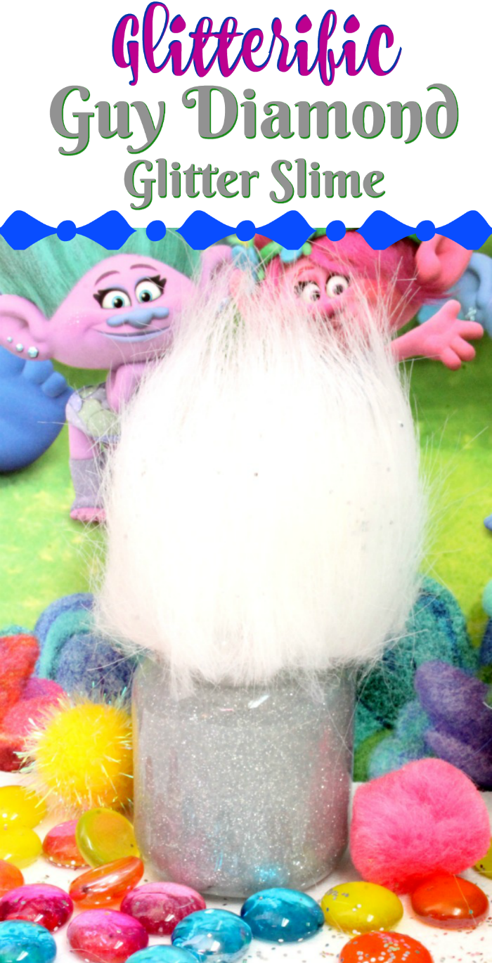 Trolls Diamond Guy Glitter Glue Slime Recipe - Slime Of Trolls (700x1370), Png Download