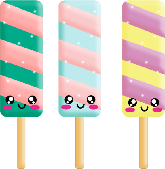 Popsicle, Kawaii Popsicle, Cute Popsicle Png And Psd - Paleta Kawaii Png (640x640), Png Download