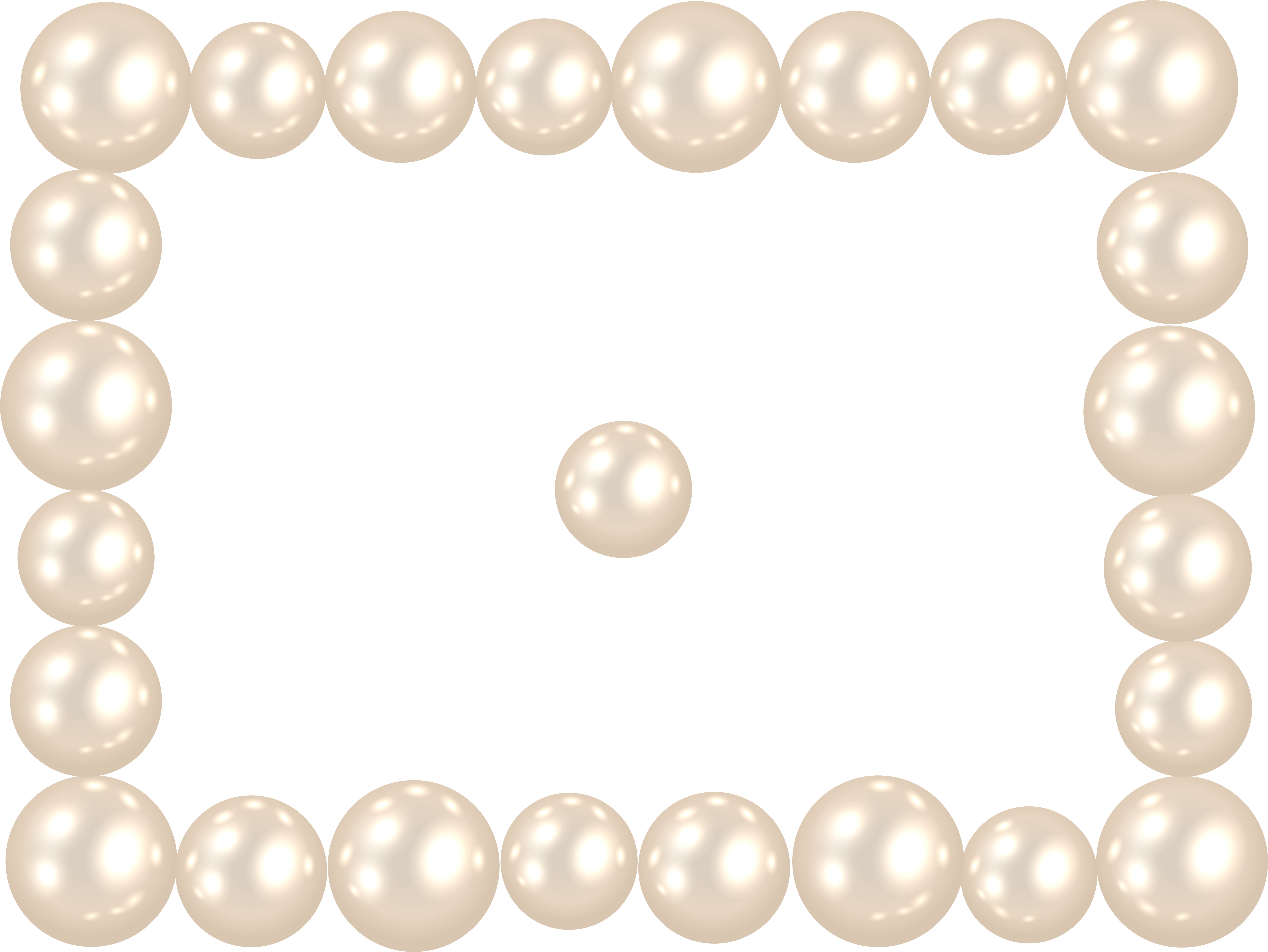 Pearl Frame Png Clip Art Image (8000x6006), Png Download