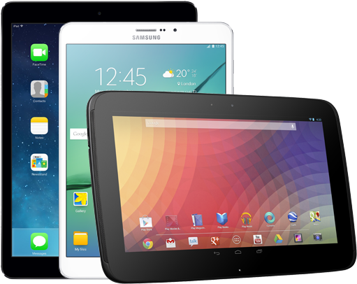 Tablet Android Png Clipart Black And White - Google Nexus 10 (wi-fi Only, 16 Gb) (534x418), Png Download