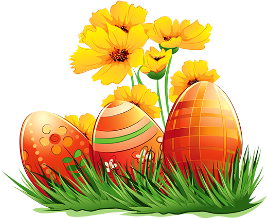 Clipart Black And White Stock Easter Flower Clipart - Png Easter (550x433), Png Download