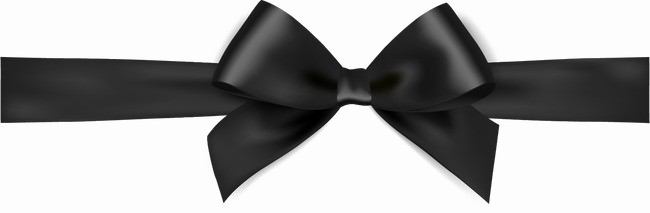 Black Bow Ribbon Png Image Background - Black Satin Ribbon Bow (650x213), Png Download