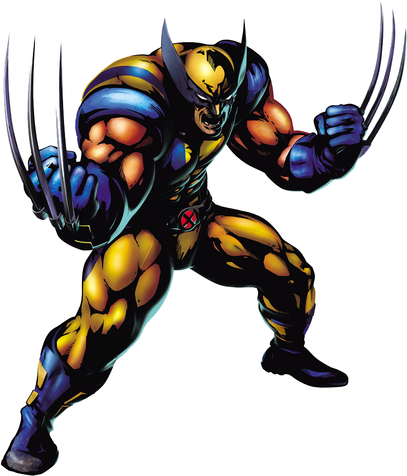 Wolverine Png Transparent Image - Marvel Vs Capcom 3 Wolverine (870x1000), Png Download