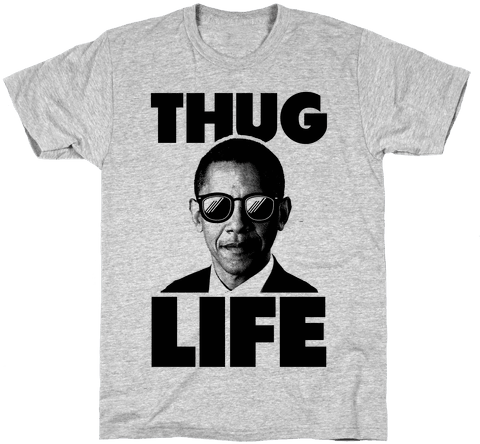 Obama Thug Life Mens T-shirt - Baby Onesie Take It Slow Sloth T-shirt: Funny T-shirt (484x484), Png Download