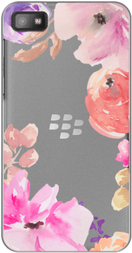 Cute Painted Flowers / Watercolor Flowers Iphone Fresca - Naztech Pc And Tpu Cover With Raised Knobs For Blackberry (300x547), Png Download