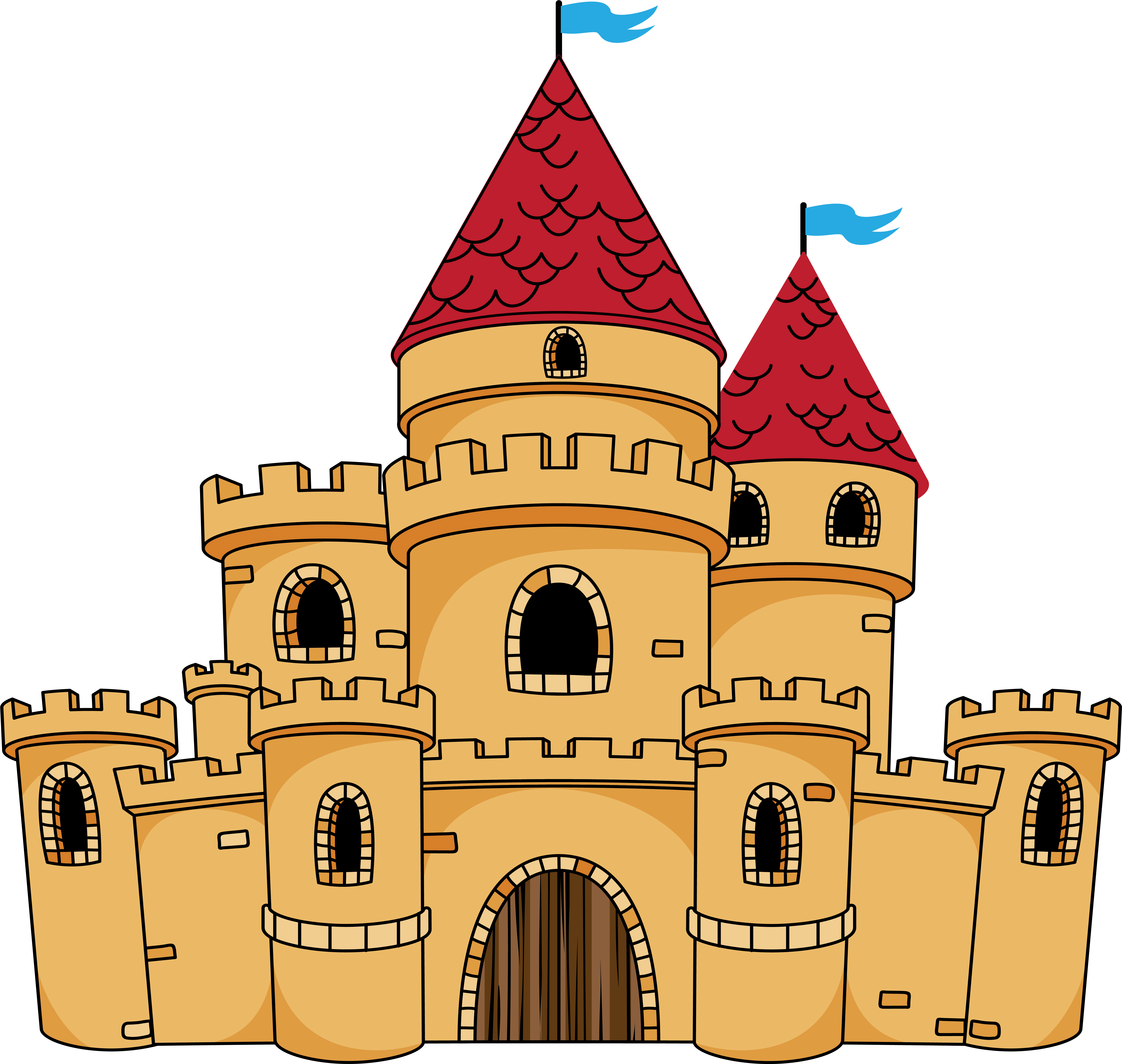 Clipart Castle (6353x6128), Png Download