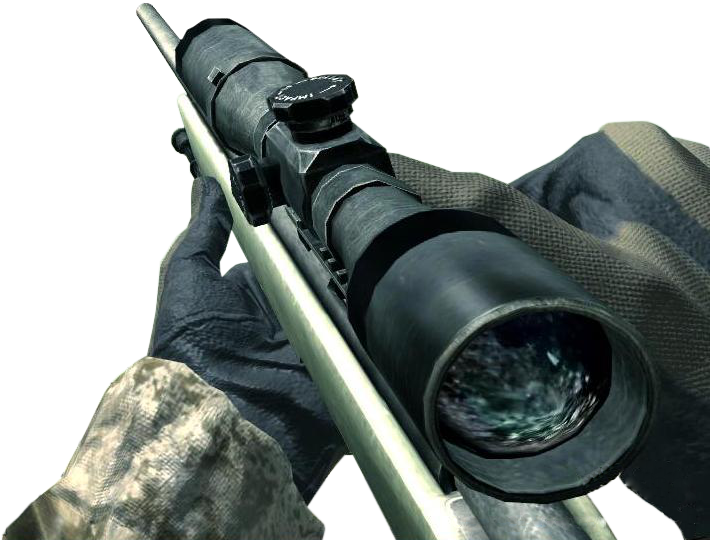 Cod4 Sniper Png Clip Art Library - Cod 4 Sniper Png (718x552), Png Download