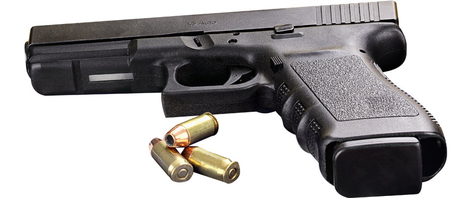 Bullet Transparent Handgun - Gun And Bullets Png (960x435), Png Download
