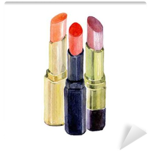 Watercolor Lipstick Isolated On A White Background - Cosmetics (400x400), Png Download
