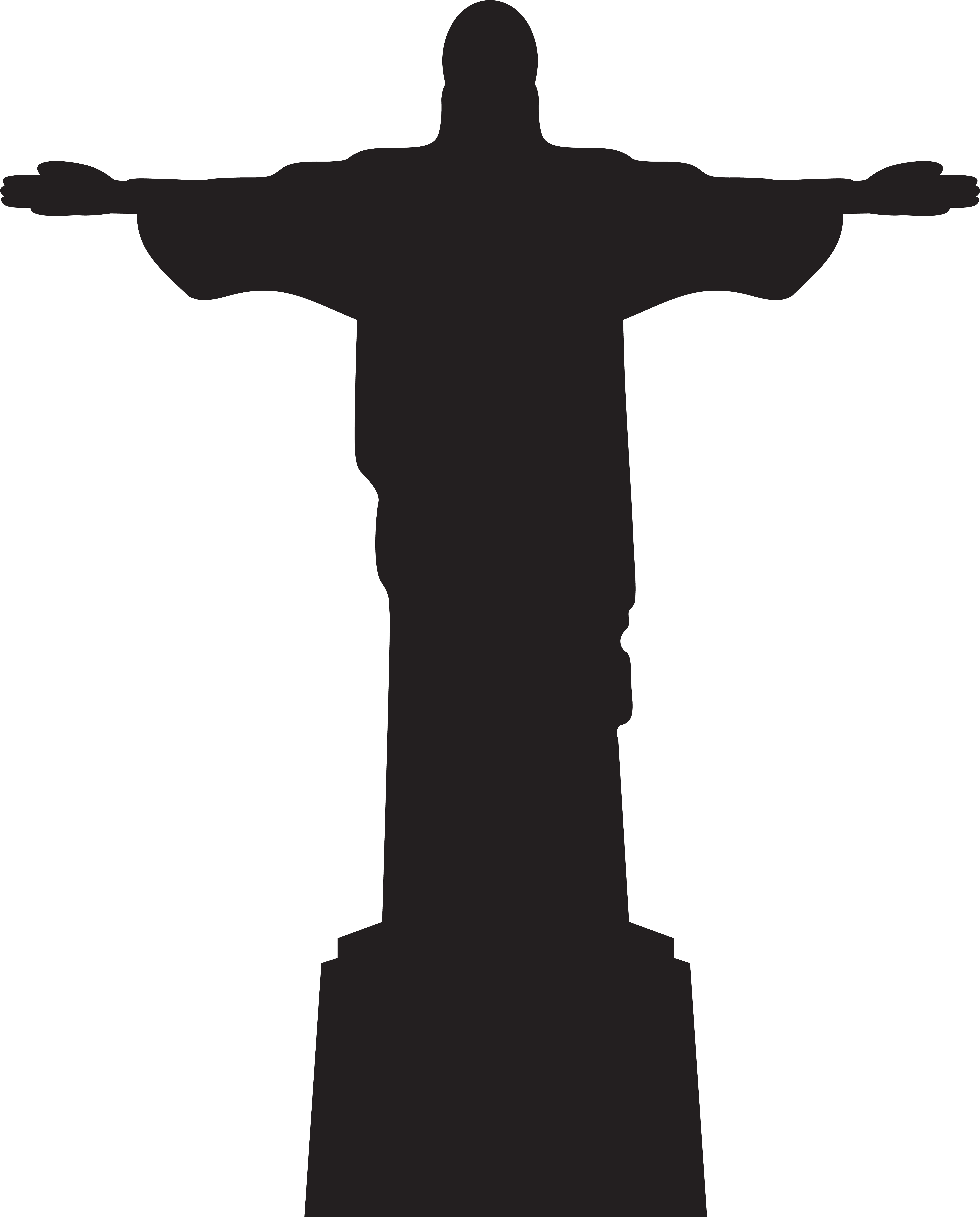 Jesus Christ Statue Silhouette Png Clip Art (6443x8000), Png Download