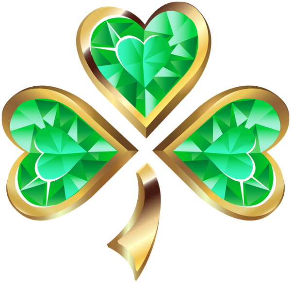 Diamond Irish Shamrock Transparent Png Clip Art - Shamrock Png Transparent (600x584), Png Download