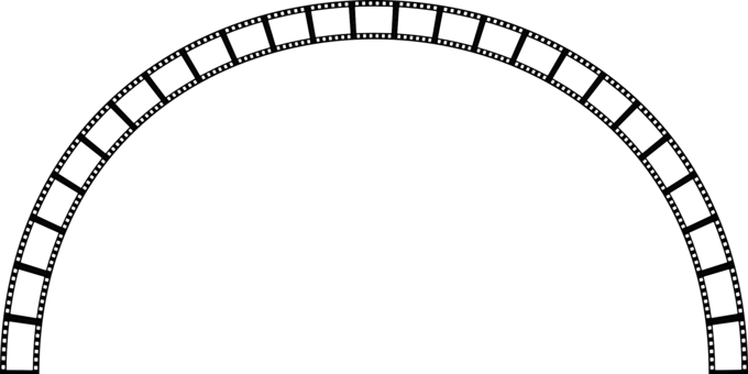 Filmstrip Movie Projector La Valle Delle Ferriere Film - Circle Vector Png Frame (680x340), Png Download