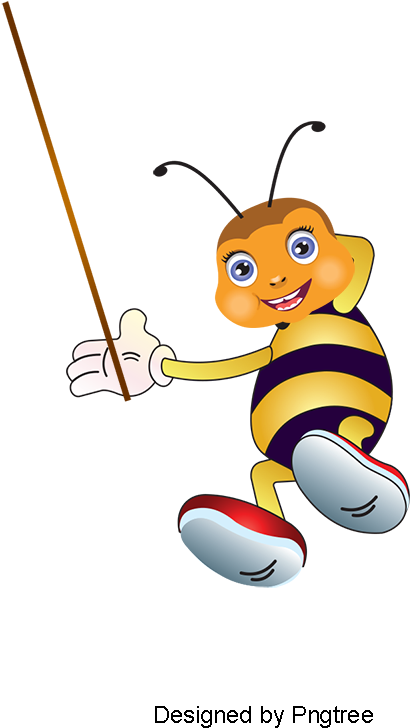 Cute Cartoon Bee, Cartoon Clipart, Bee Clipart, Cartoon - Bee (800x800), Png Download