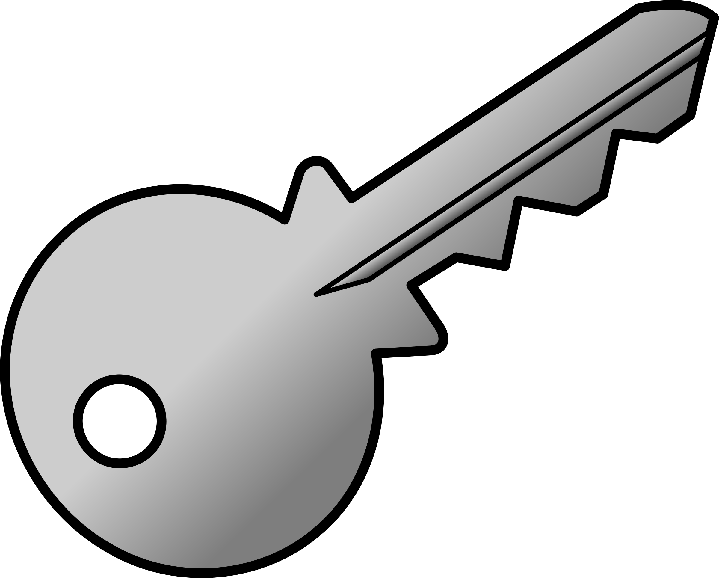This Free Icons Png Design Of Grey-shaded Key (2400x1929), Png Download