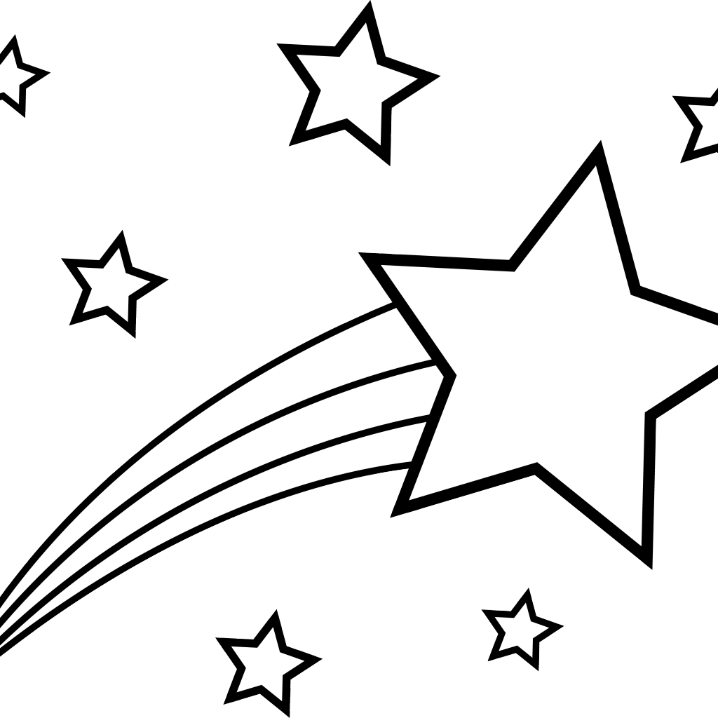 New Drawing A Shooting Star - Dibujos Para Pintar Con Tempera (1024x1024), Png Download