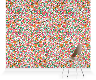 Murals Of Watercolor Floral By Bouffants & Broken Hearts - Chair (384x320), Png Download