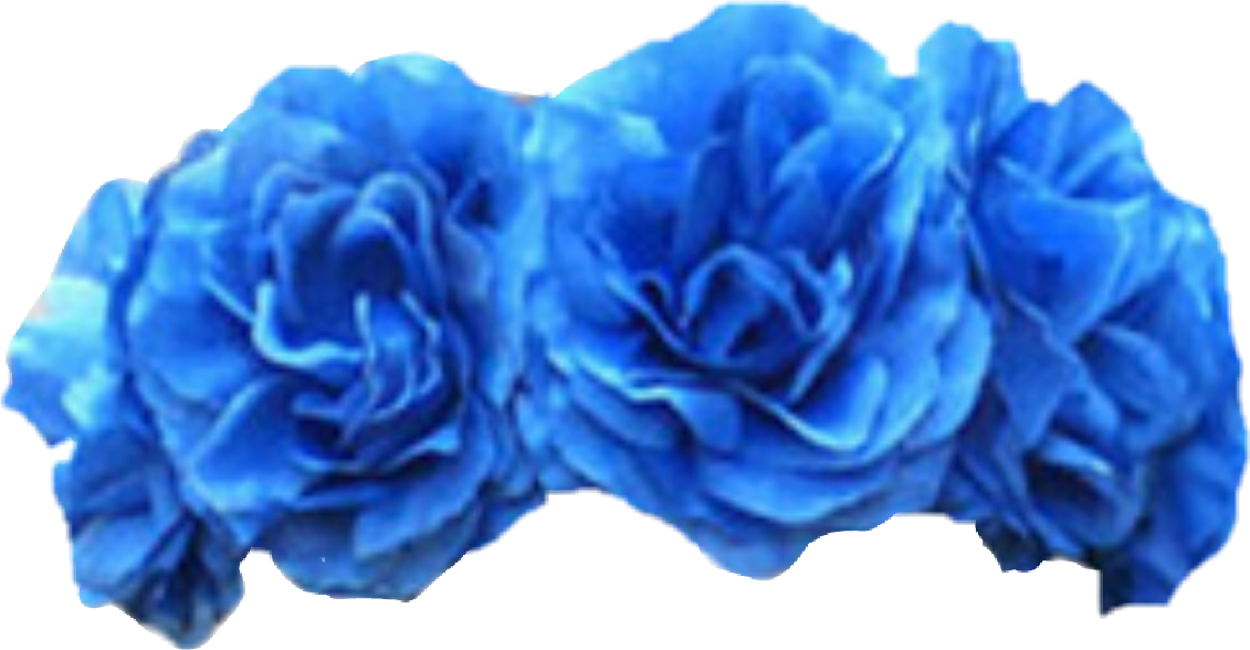 Blue Flower Crown Png Edit Cd Flowercrown Clip Art - Blue Flower Crown Png (1131x588), Png Download