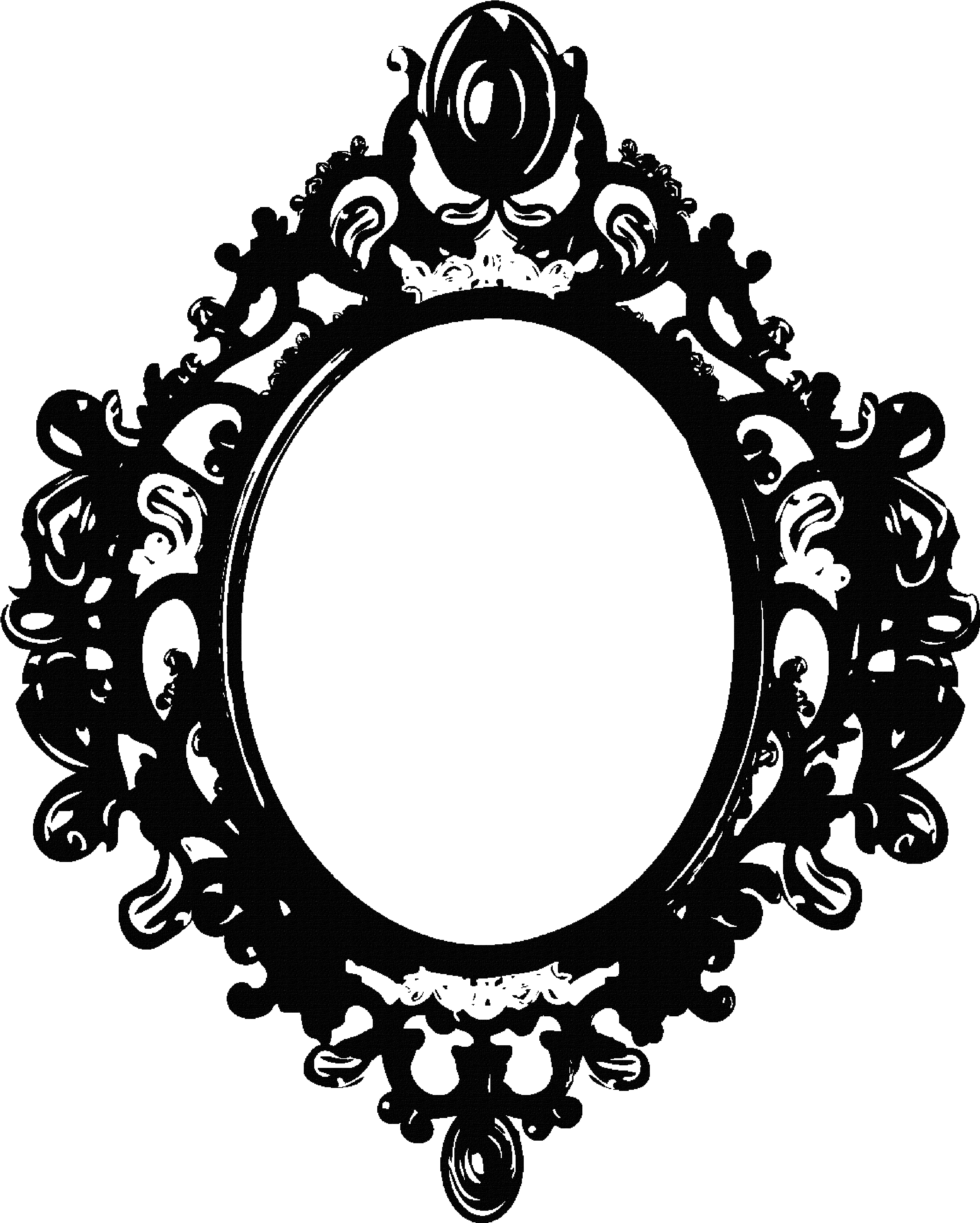 Download Mirror Png Clipart - Victorian Oval Frame Png - Full Size PNG