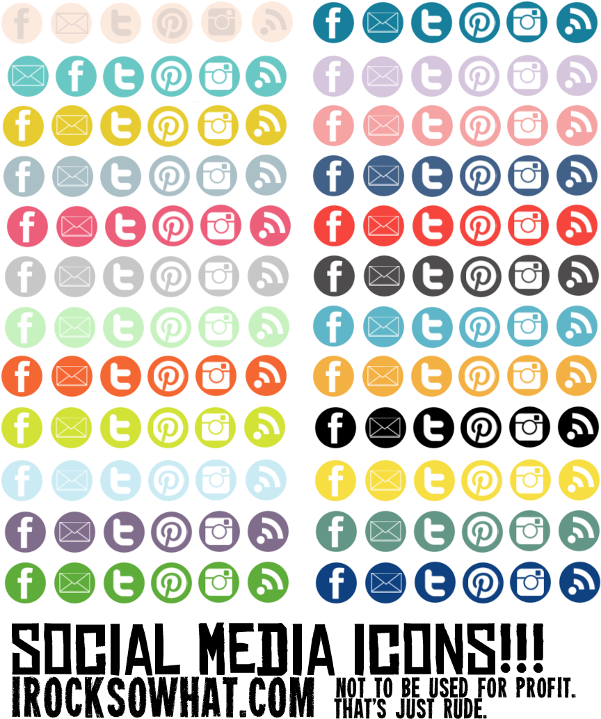 Social Media Icons Free Download - Free Downloadable Social Media Icons (958x1064), Png Download