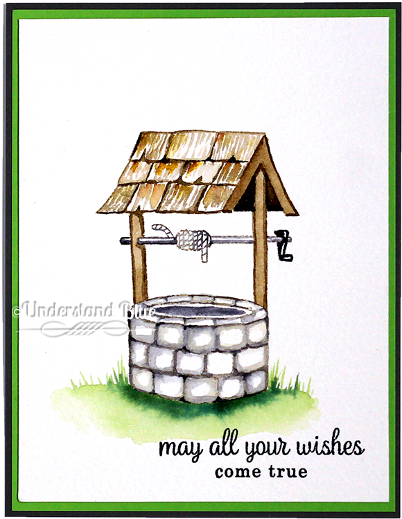 No Line Watercolor Wishing Well By Understand Blue - Picture Frame (650x807), Png Download