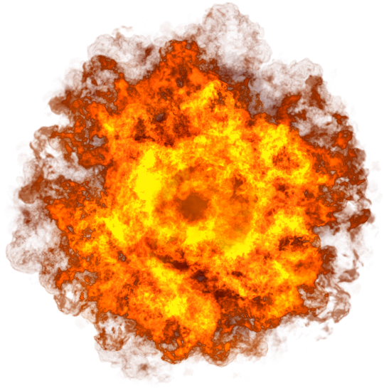 Fire Png - Explosion Transparent (585x599), Png Download