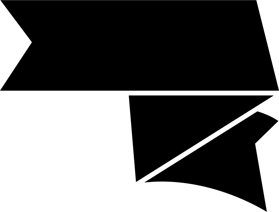 Ribbon Black Shape - Ribbon Shape Png (980x744), Png Download