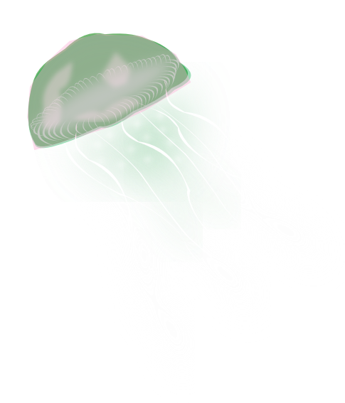 Jellyfish Clip Art At Clker - Portable Network Graphics (522x593), Png Download