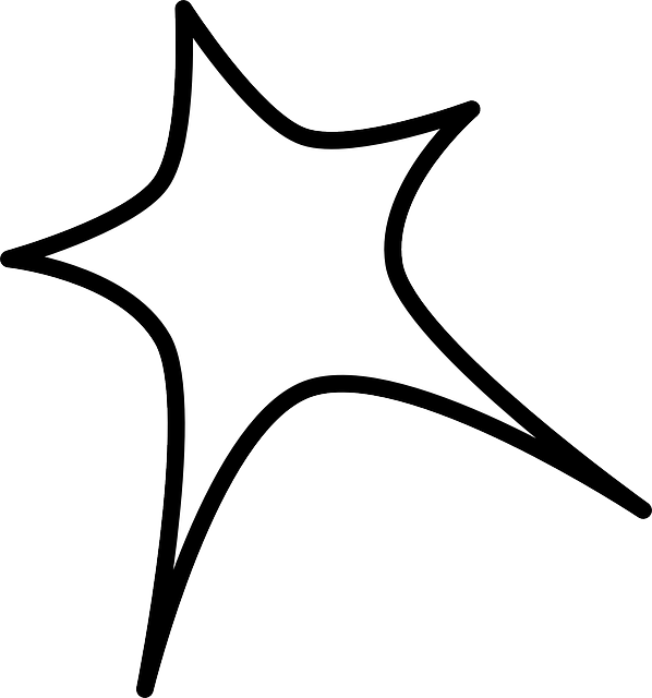 Sign, Black, Outline, Star, Cartoon, Sale, Stars - Funky Star Clipart (598x640), Png Download