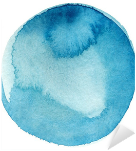 Abstract Watercolor Circle Painted Background Sticker - Gallery Direct Liliia Rudchenko's 'blue Watercolor (400x400), Png Download