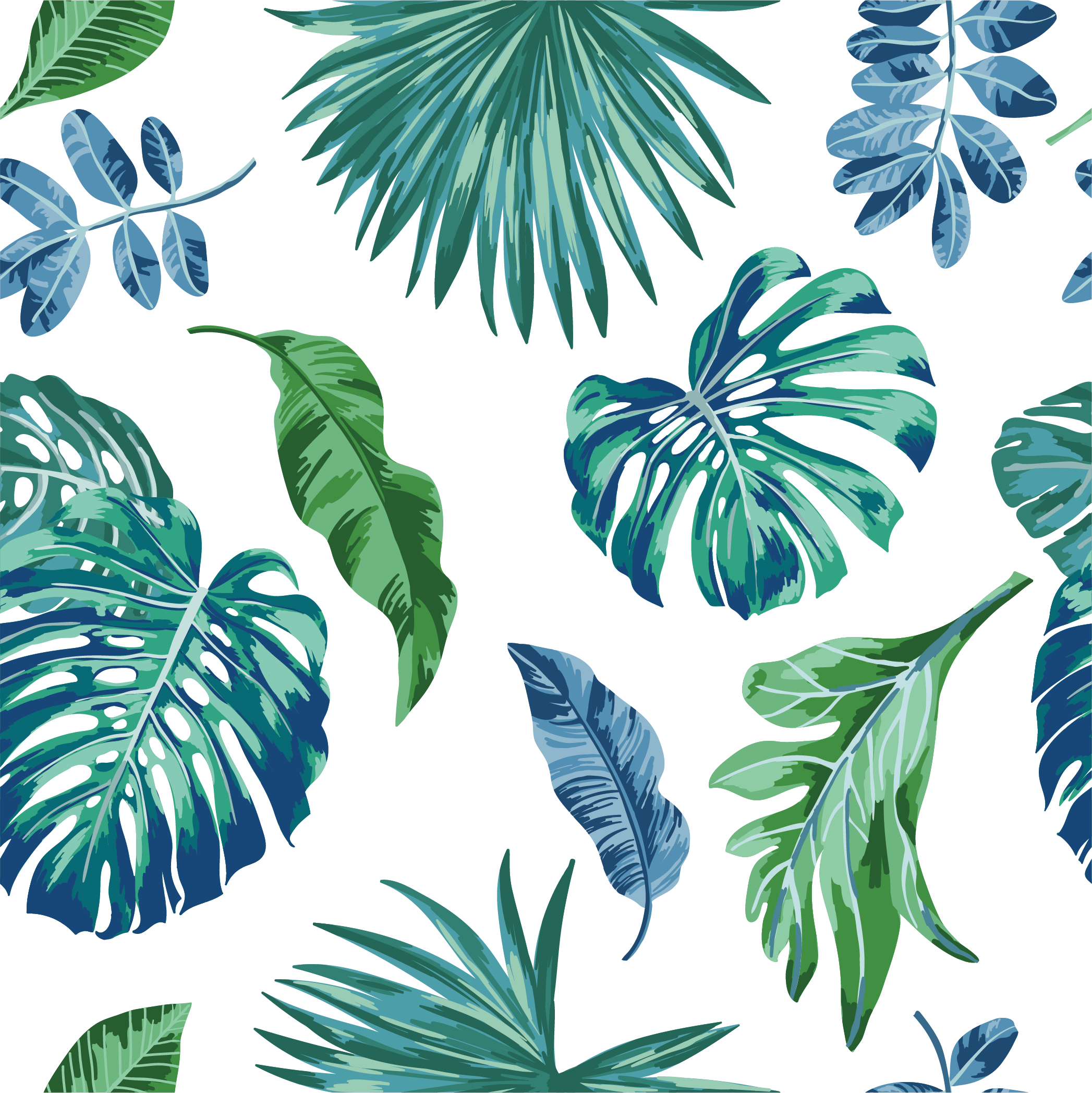 Watercolor Painting Leaf Euclidean Vector Illustration (2094x2095), Png Download