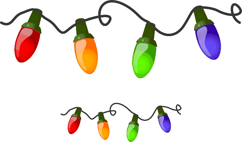 Holiday Clip Art Christmas - Christmas Lights Clipart (793x464), Png Download