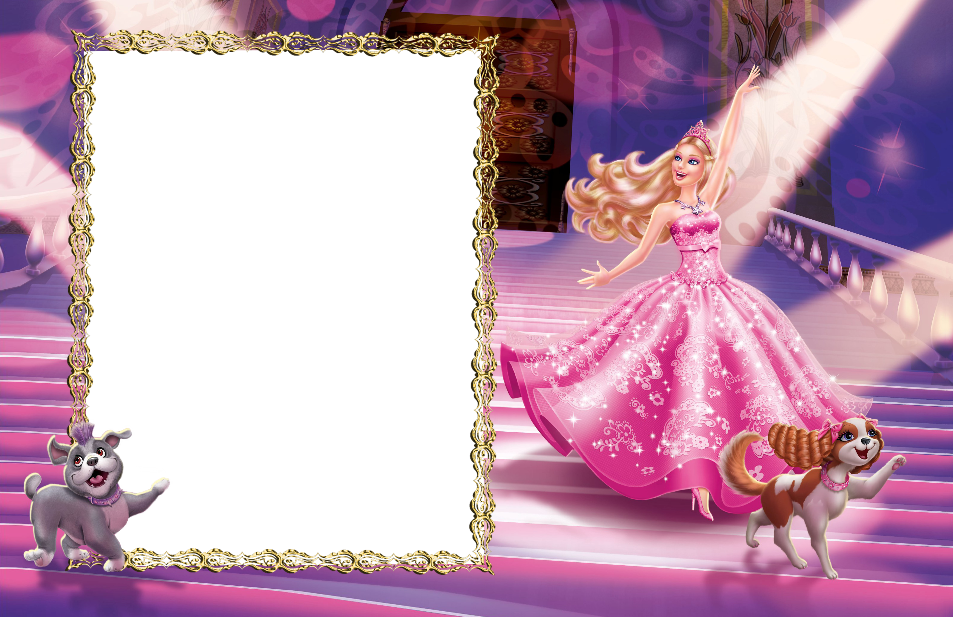 Barbie Clip Borders Freeuse Download - Barbie Frames And Borders (3193x2067), Png Download