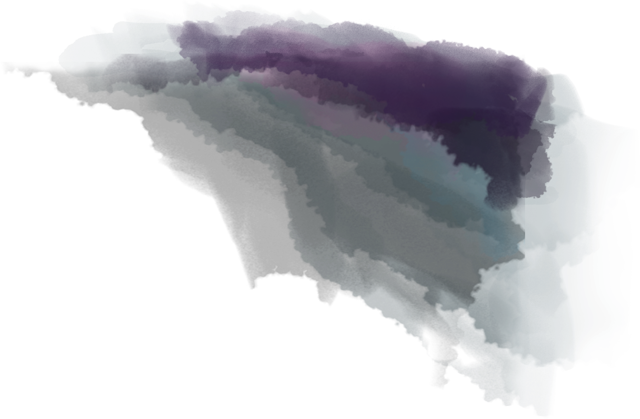 The Silence Grew Until It Filled The Earth - Watercolor Paint (2317x1552), Png Download