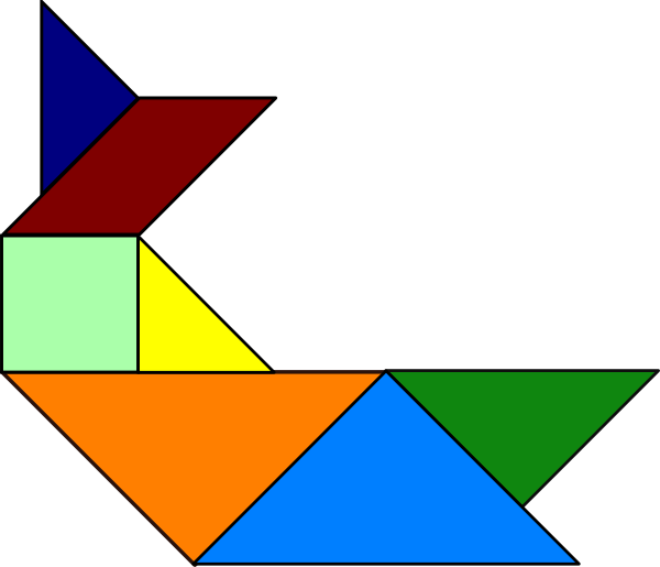 Origami Puzzle Clip Art - Origami Puzzel (600x515), Png Download