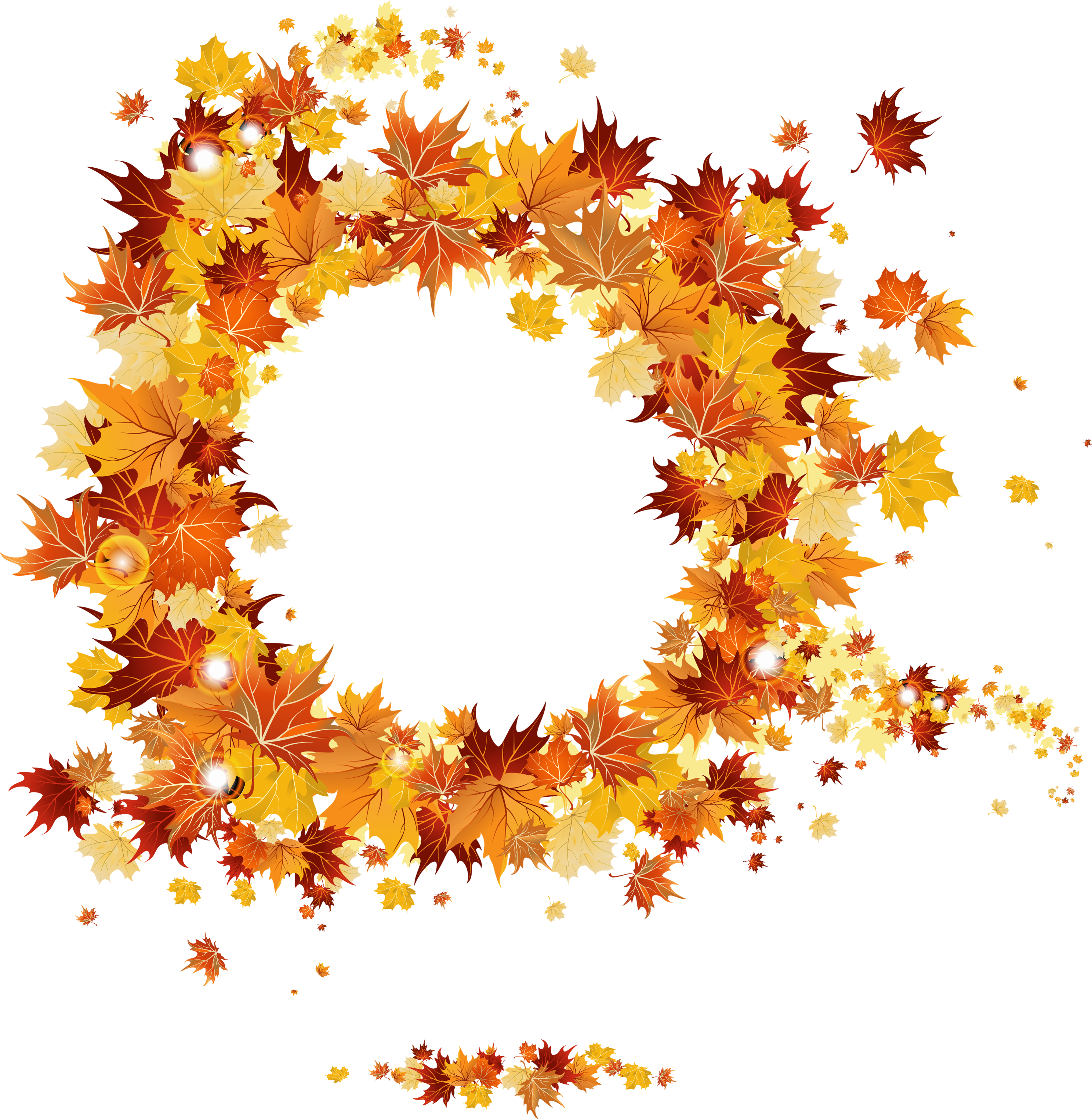 Orange Flower Clipart Round Flower - Fall Png (585x600), Png Download