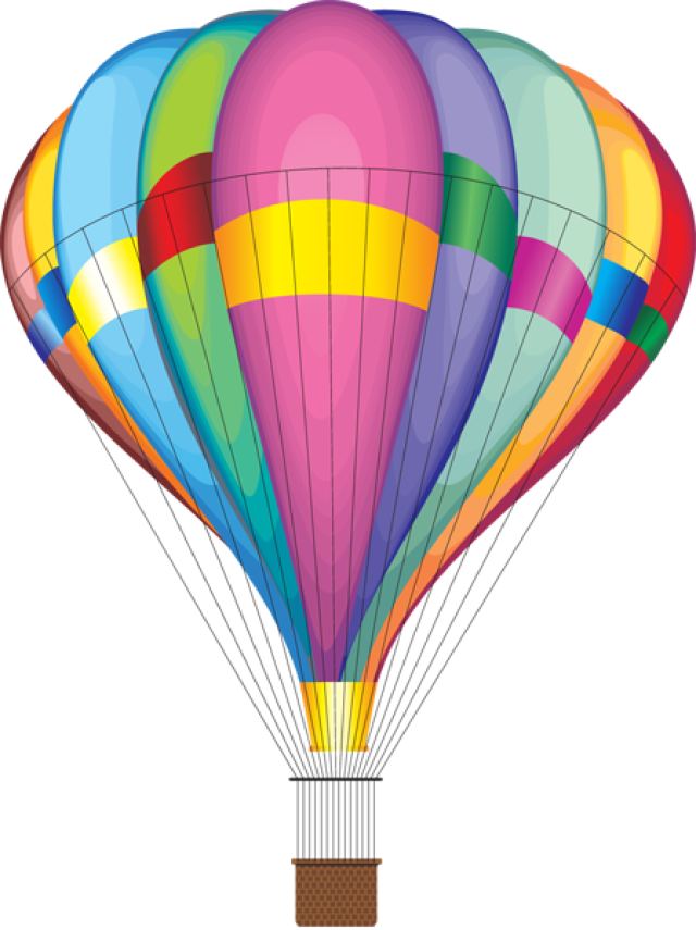 Air Balloon Clipart - Clip Art On Air Transport (640x855), Png Download
