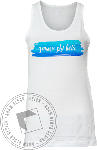 Gamma Phi Beta Watercolor Tank - Sigma Nu Snake Shirt (464x585), Png Download