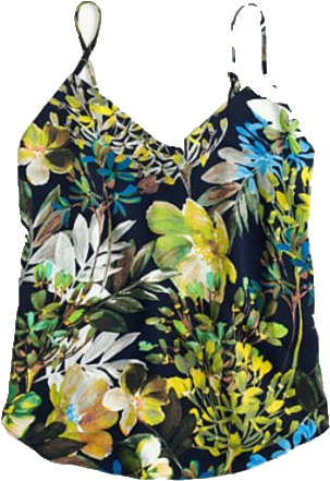 Women's V-neck Camisole In Watercolor Floral - Women's V Neck Camisole (500x500), Png Download