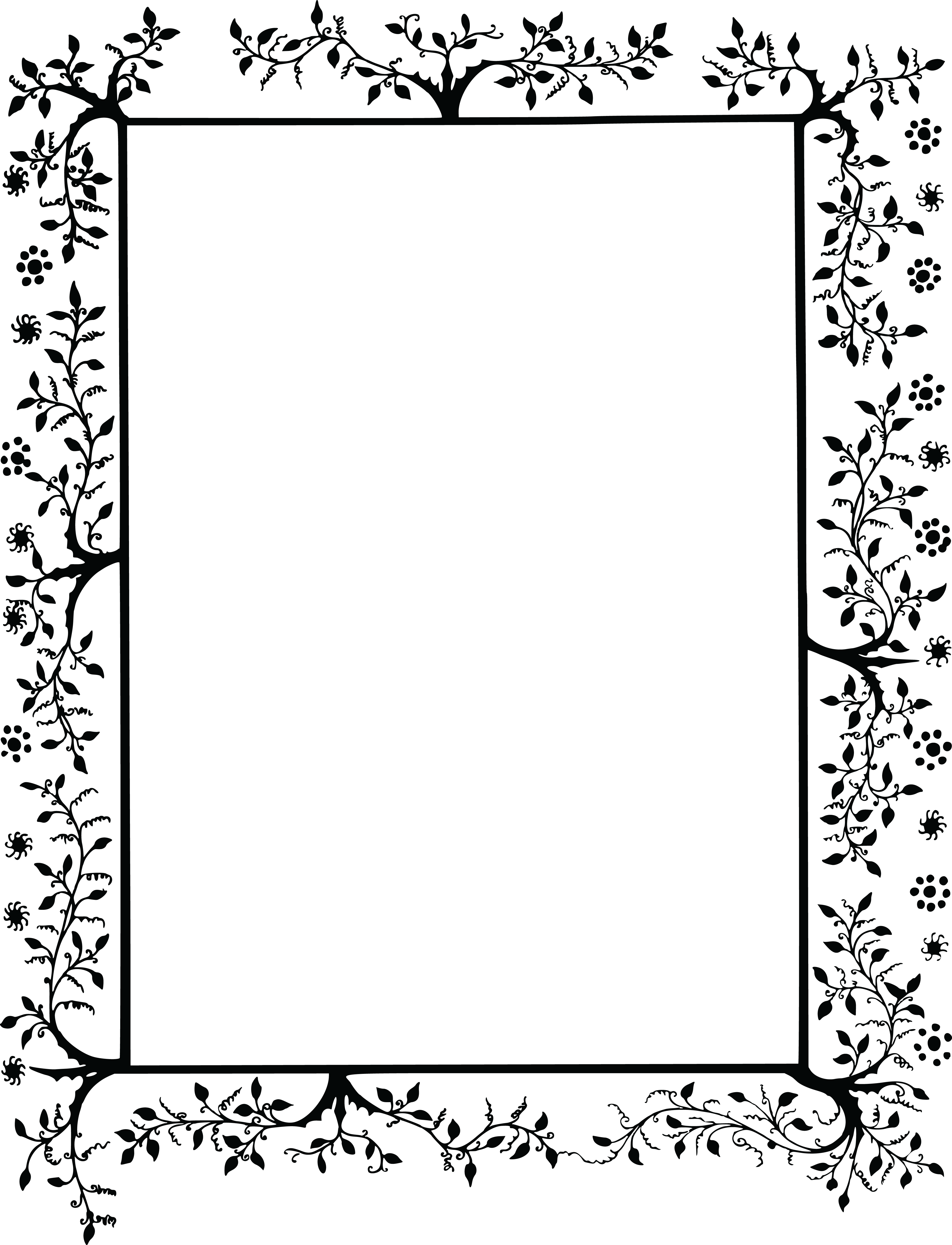 , , - Frame Decorative Art Borders (4000x5230), Png Download