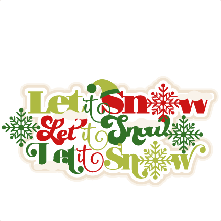 Let It Snow Title Scrapbook Clip Art Christmas Cut - Clip Art (432x432), Png Download